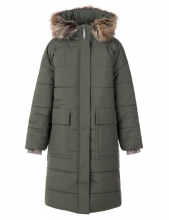 Пальто для девочек LILIAN K24459 (хаки) Пальто для девочек LILIAN K24459 (хаки)